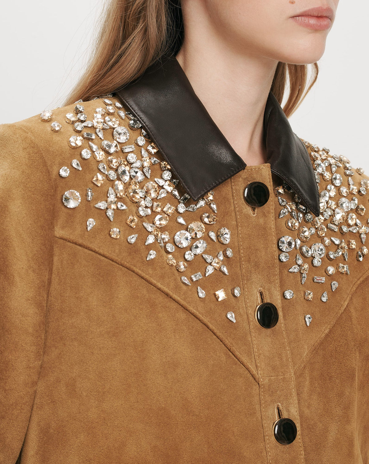 Shannon Suede Embellished Jacket - Image 5