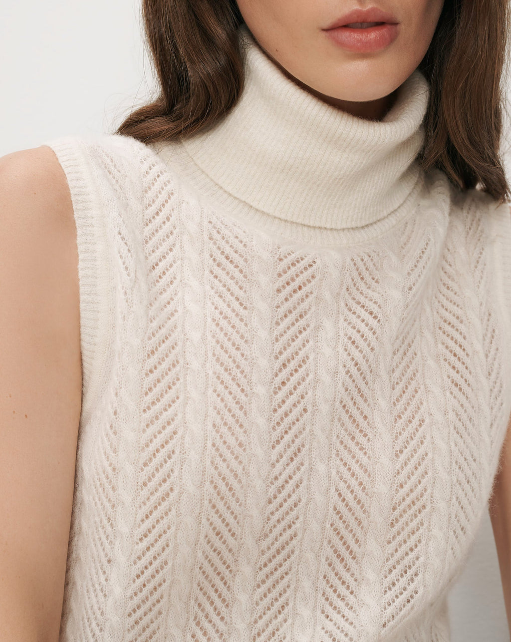 Mazzy Pointelle Sleeveless Sweater - Image 5