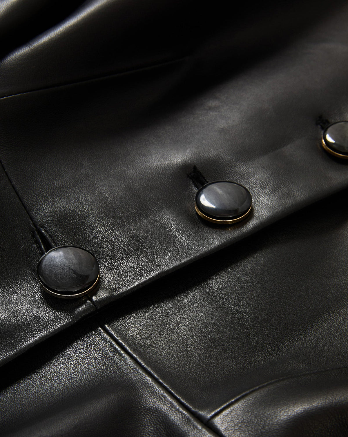 Quinn Leather Peplum Jacket - Image 3