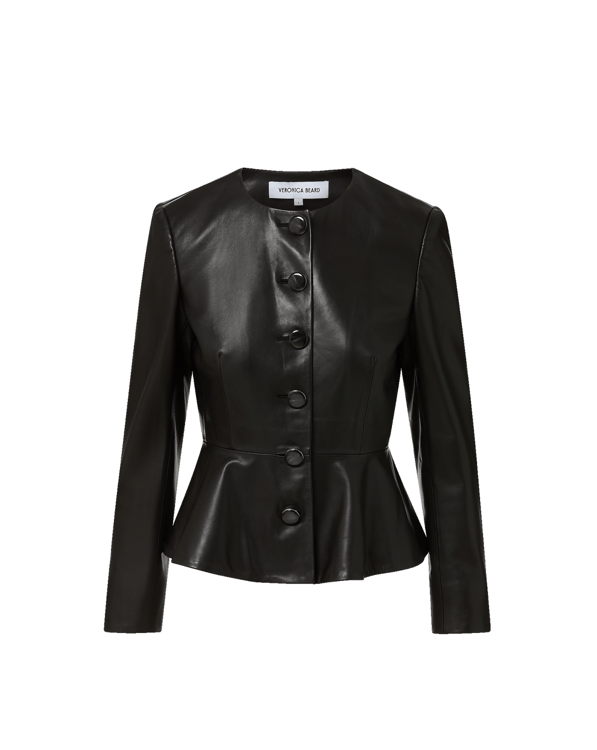 Quinn Leather Peplum Jacket - Image 7