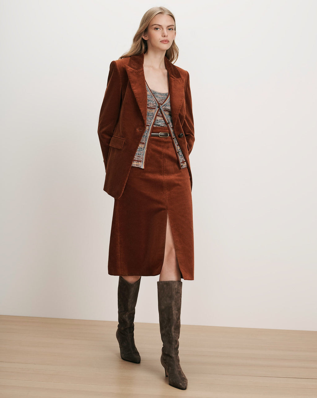 Alexie Corduroy Midi Skirt - Image 2