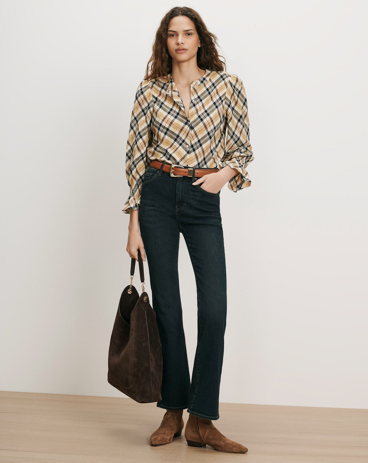 Ashlynn Plaid Blouse - Image 2