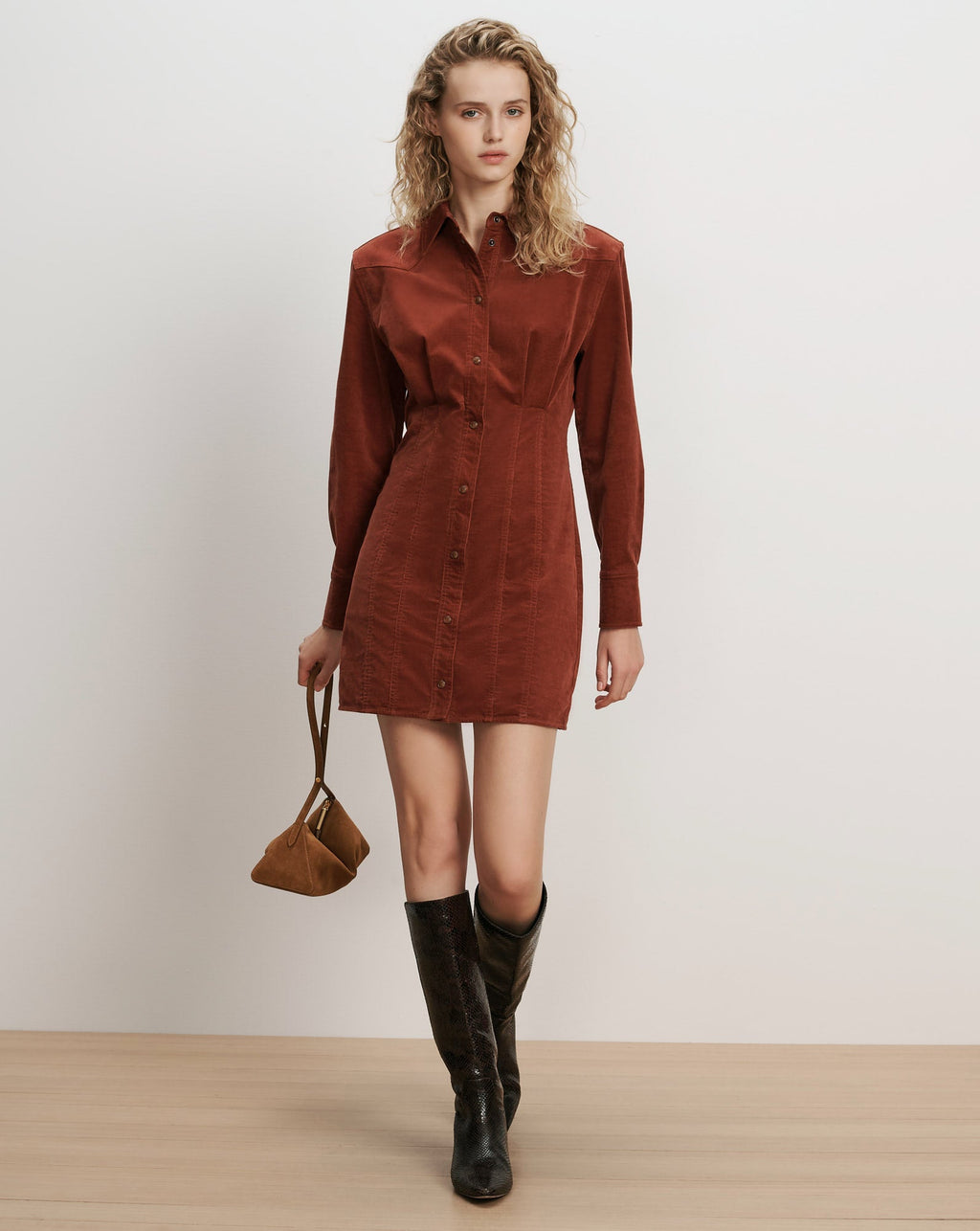 Evren Corduroy Mini Dress - Image 2