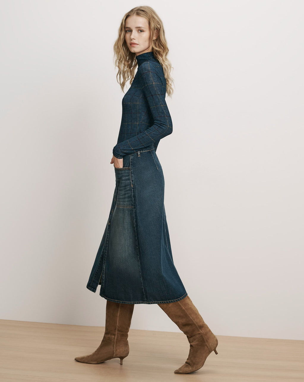 Hathaway Denim Maxi Skirt - Image 3