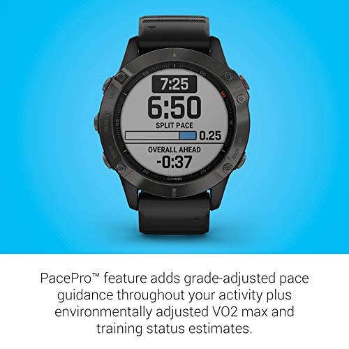 Garmin - fenix 6 Sapphire Smartwatch 47mm Fiber-Reinforced Polymer Carbon Gray - 010-02158-10 - Image 4