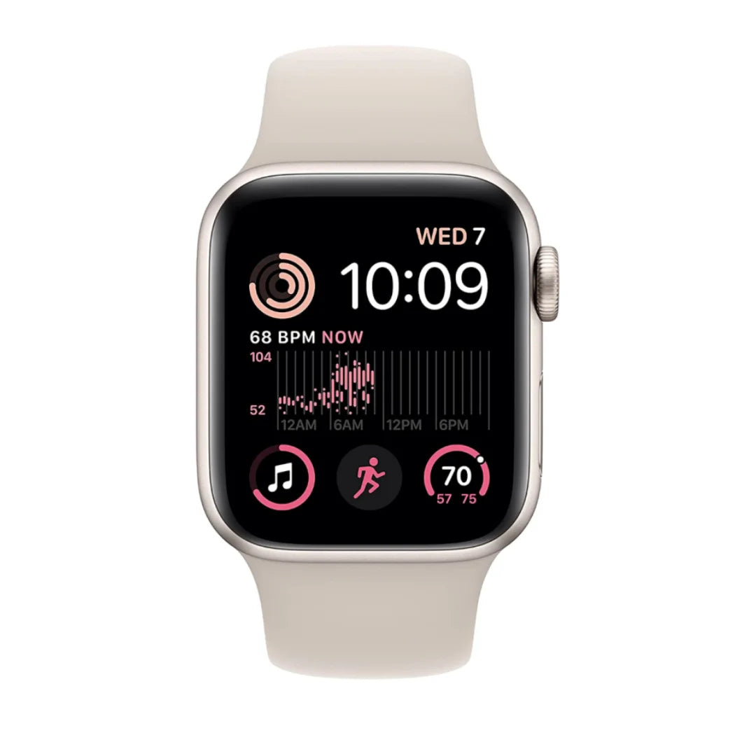 Apple Watch SE (GPS, 40mm) - Gold Aluminum Case with Starlight Sport Band - Regular -MKQ03LL/A - Image 2