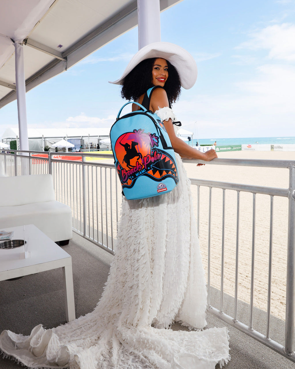 Miami Beach Polo Collab Backpack (Dlxv-Sky) - Image 2