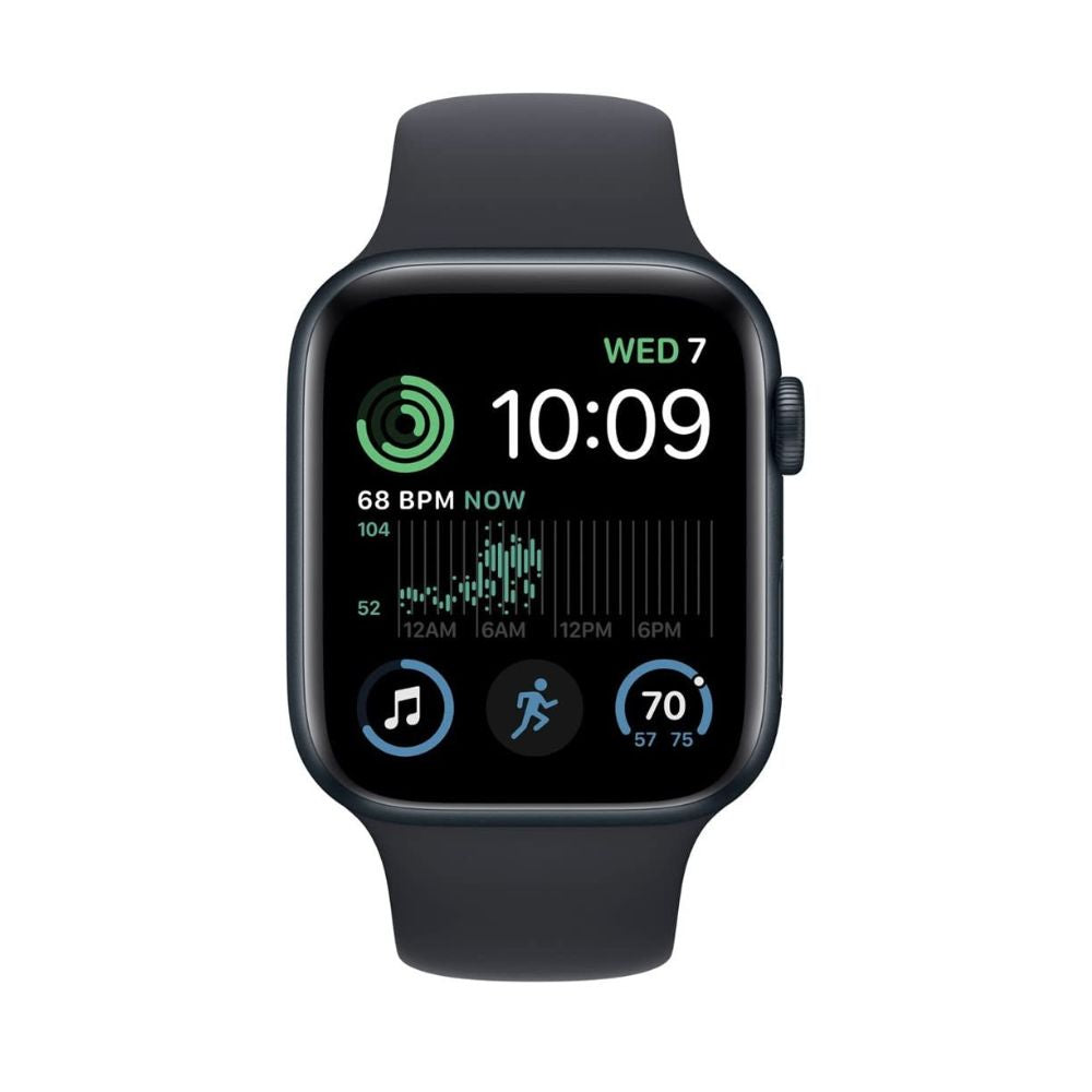 Apple Watch SE (2nd Gen) (GPS + Cellular, 44mm) - Midnight Aluminum Case with Midnight Sport Band, M/L - MNU03LL/A - Image 2