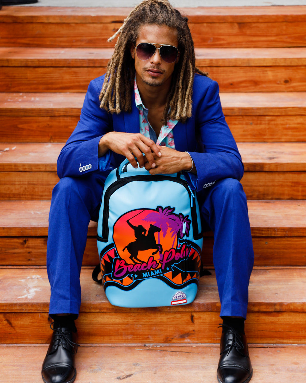 Miami Beach Polo Collab Backpack (Dlxv-Sky) - Image 4
