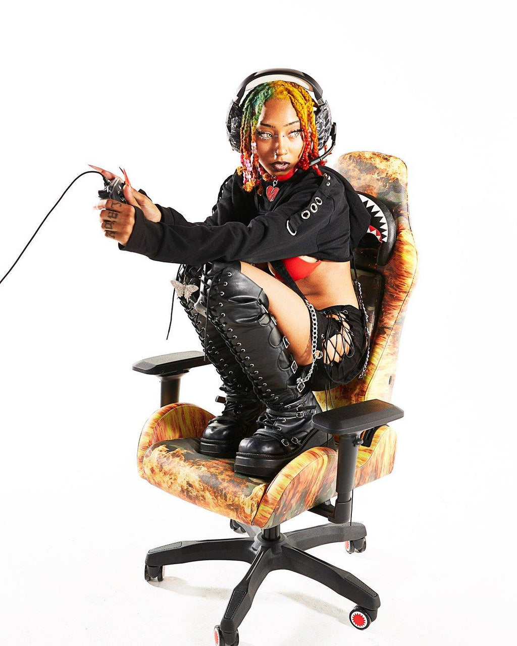 Fire Camo Gaming Chair - Super Rare - Image 6