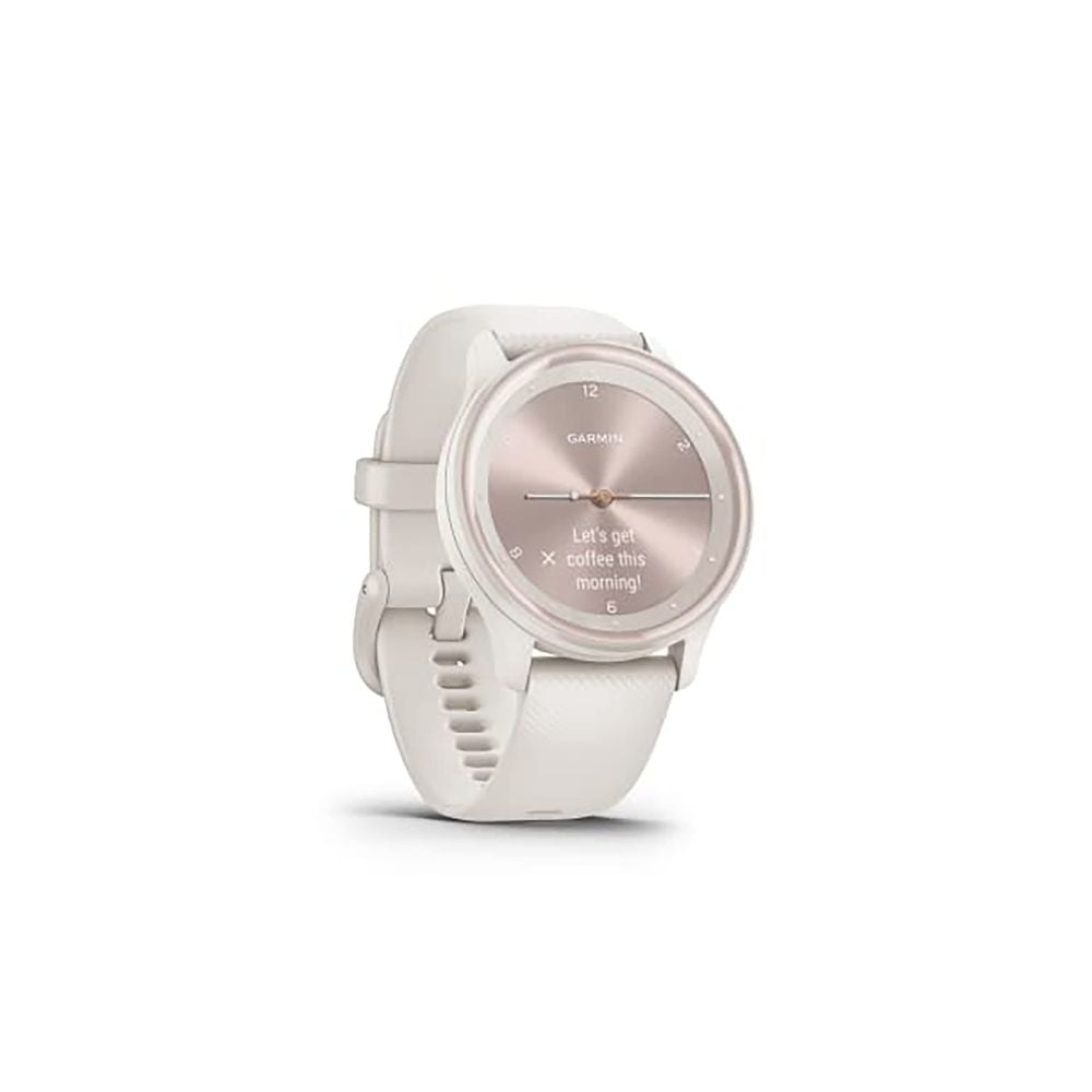 Garmin vívomove Sport 40mm Peach Gold With White Silicone Band - 010-02566-01 - Image 2