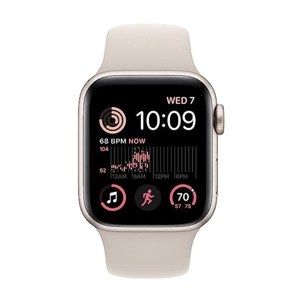 Apple Watch SE 2nd Gen GPS+Cel 44MM Aluminum Case Starlight Sport Band Starlight - MNTX3LL/A - Image 2