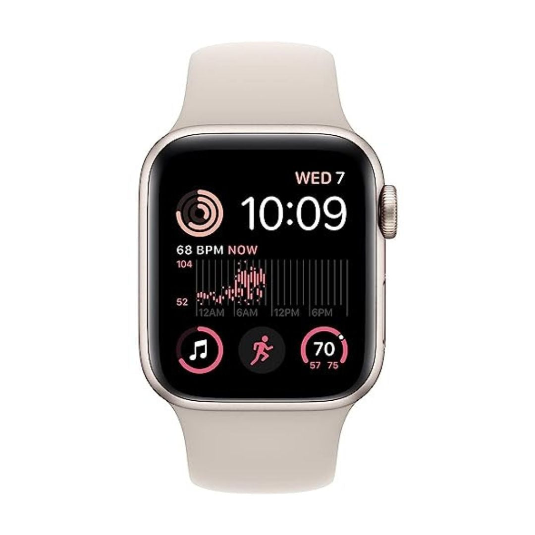Apple Watch SE 2nd Gen GPS+Cel 44MM Aluminum Case Starlight Sport Band Starlight - MNTX3LL/A - Image 2