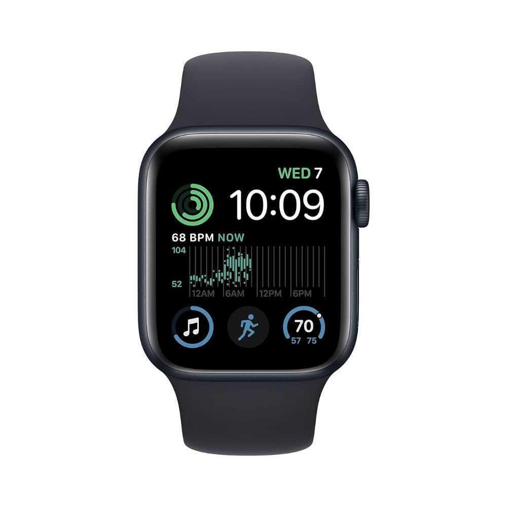 Apple Watch SE 2nd Gen GPS 40mm Midnight Aluminum Case and Sport Band S/M - MR9X3LL/A - Image 2