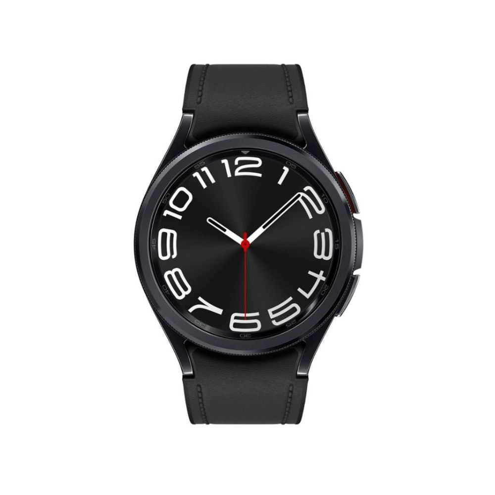 Samsung Galaxy Watch 6 Classic 43mm LTE - Black Stainless Steel with Black Leather Band - SM-R955UZKAXAA - Image 2