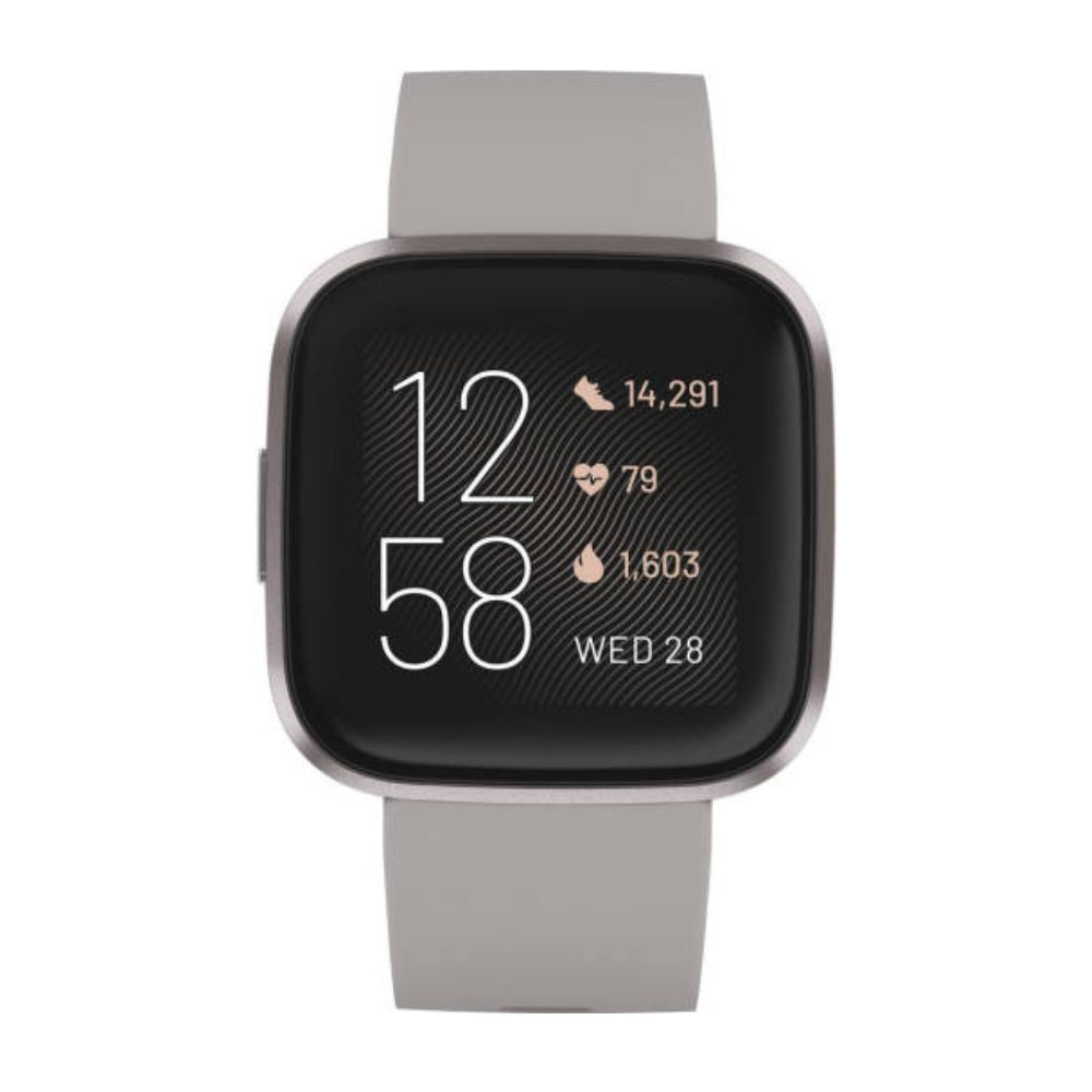 Fitbit - Versa 2 Smartwatch 40mm Aluminum Stone/Mist Gray - FB507GYSR - Image 2