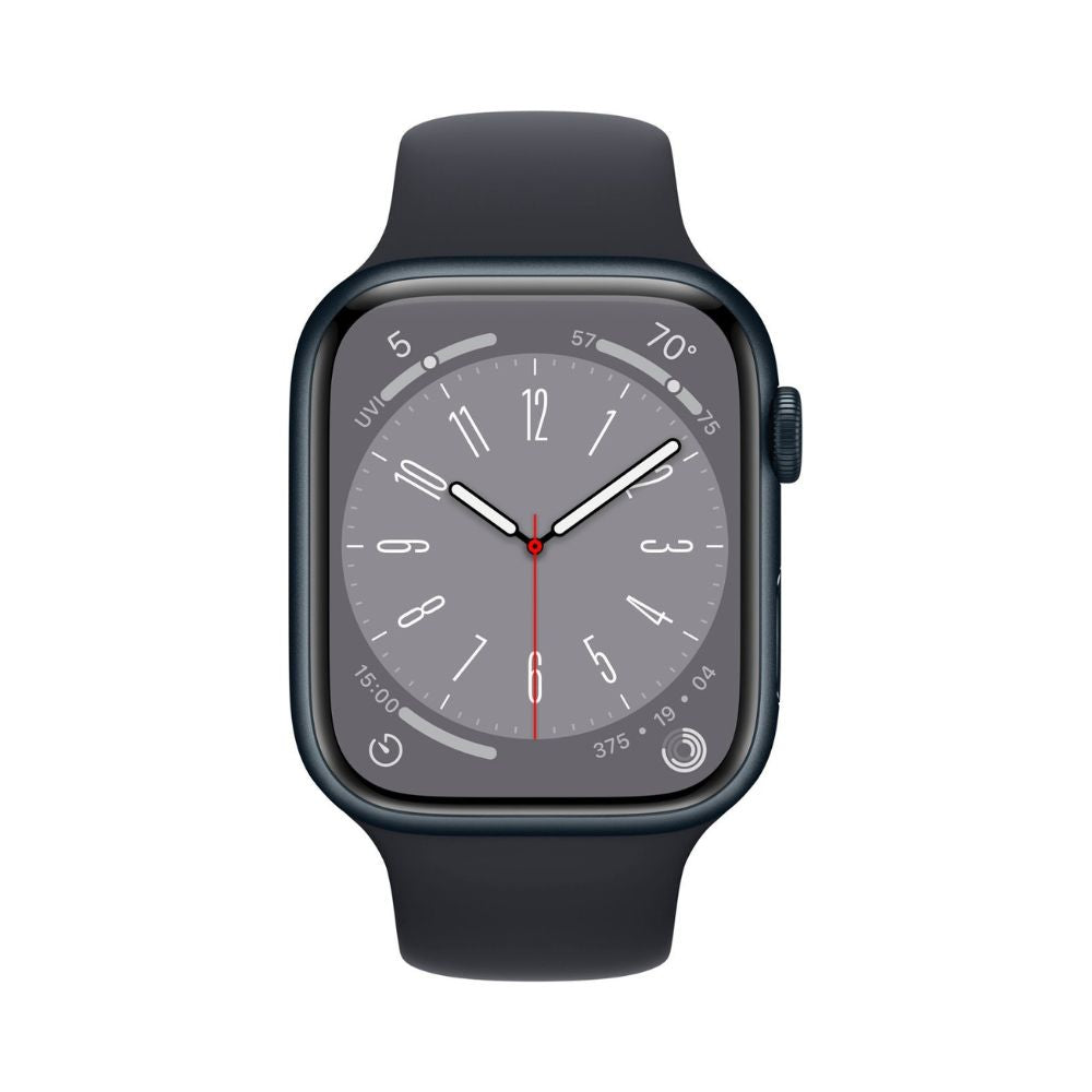 Apple Watch Series 8 (GPS) 45mm Aluminum Case - M/L Midnight Sport Band - MNUL3LL/A - Image 2
