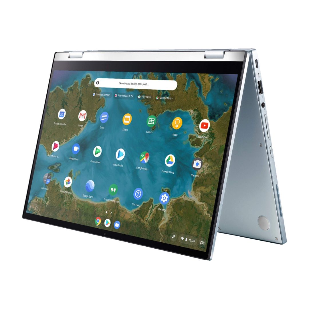 ASUS 2-in-1 14" TS Chromebook-Intel Core M3-8100Y 8GB - 64GB - Silver C433TA-M364 - Image 2