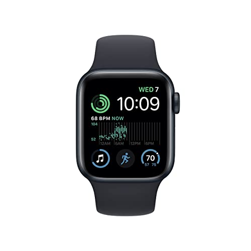 Apple Watch SE (2nd Gen) (GPS, 40mm) - Midnight Aluminum Case with Midnight Sport Band, S/M - MNT73LL/A - Image 2