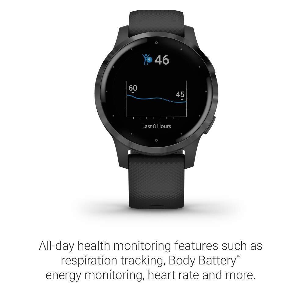 Garmin - vivoactive 4S Smartwatch 40mm Fiber-Reinforced Polymer - Slate - 010-02172-11 - Image 4