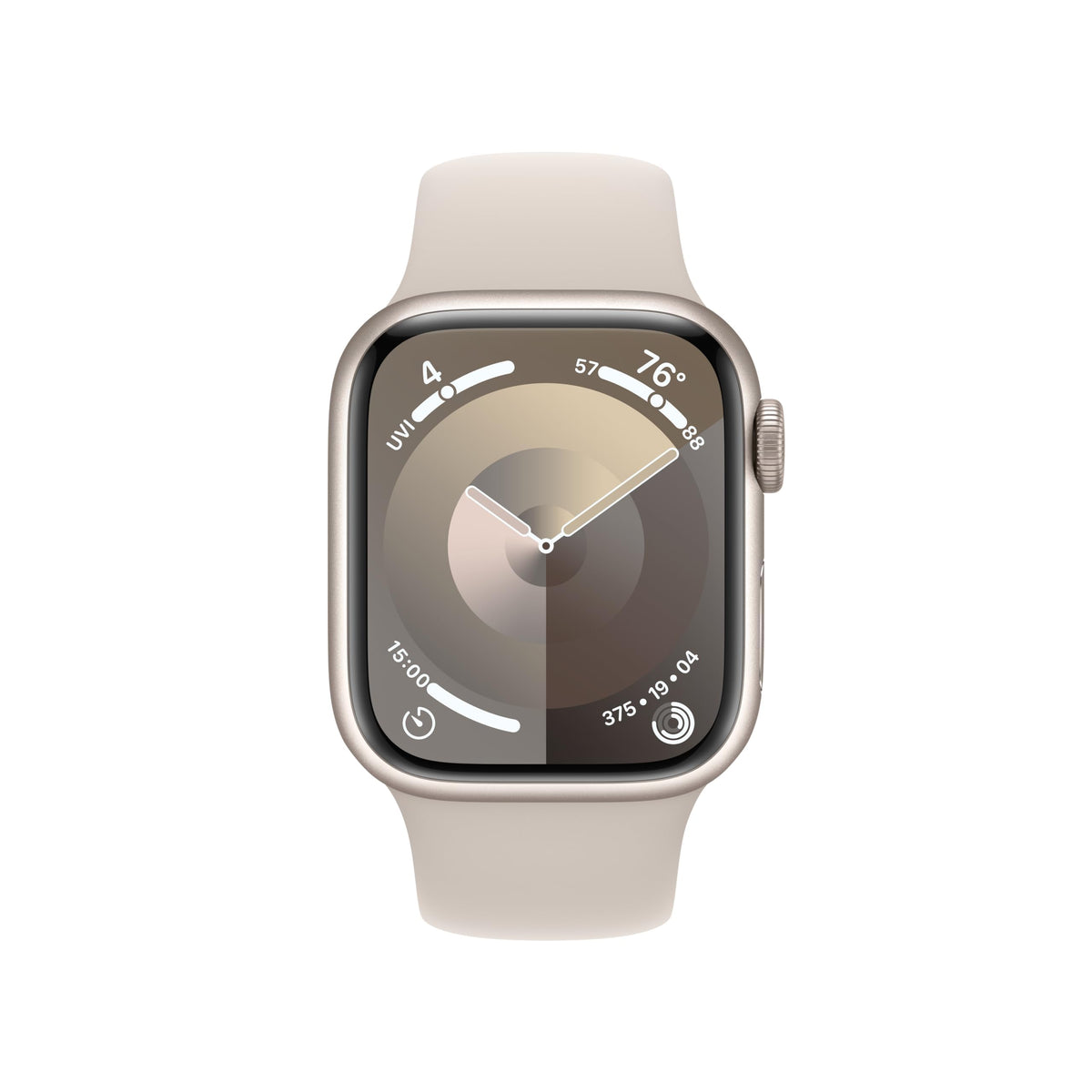 Apple Watch Series 9 (GPS + Cellular) 41mm Aluminum Case with Starlight Sport Band - S/M - Starlight - MRHN3LL/A - Image 2