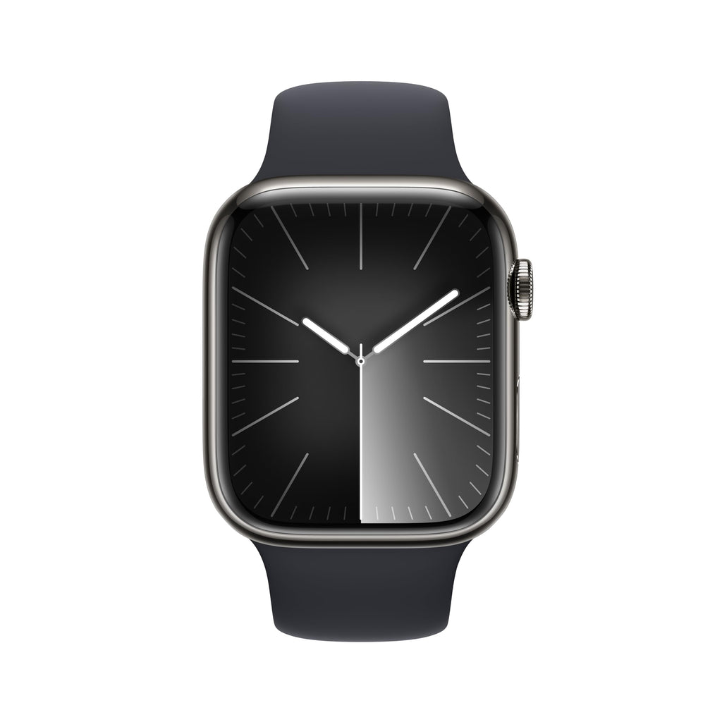 Apple Watch Series 9 GPS+Cell 45mm Graphite Stainless Steel Case with Midnight Band - M/L - MRMW3LL/A - Image 2