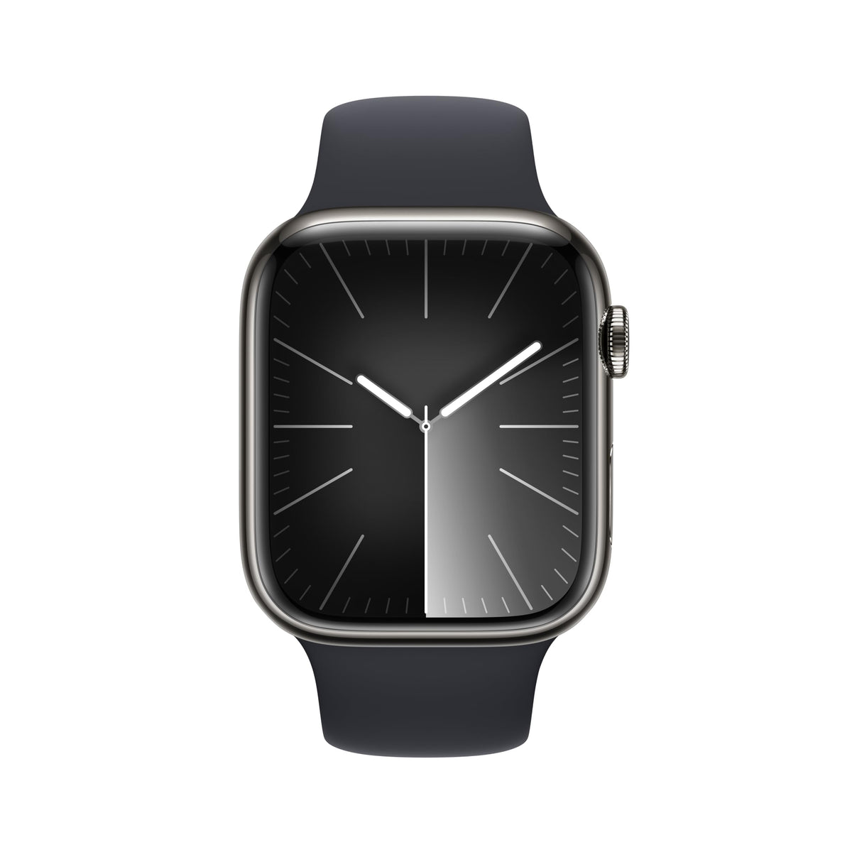 Apple Watch Series 9 GPS+Cell 45mm Graphite Stainless Steel Case with Midnight Band - M/L - MRMW3LL/A - Image 2