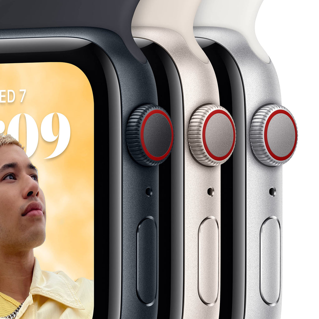 Apple Watch SE (2nd Gen) (GPS + Cellular, 40mm) - Midnight Aluminum Case with Midnight Sport Band, M/L - MRG93LL/A - Image 3