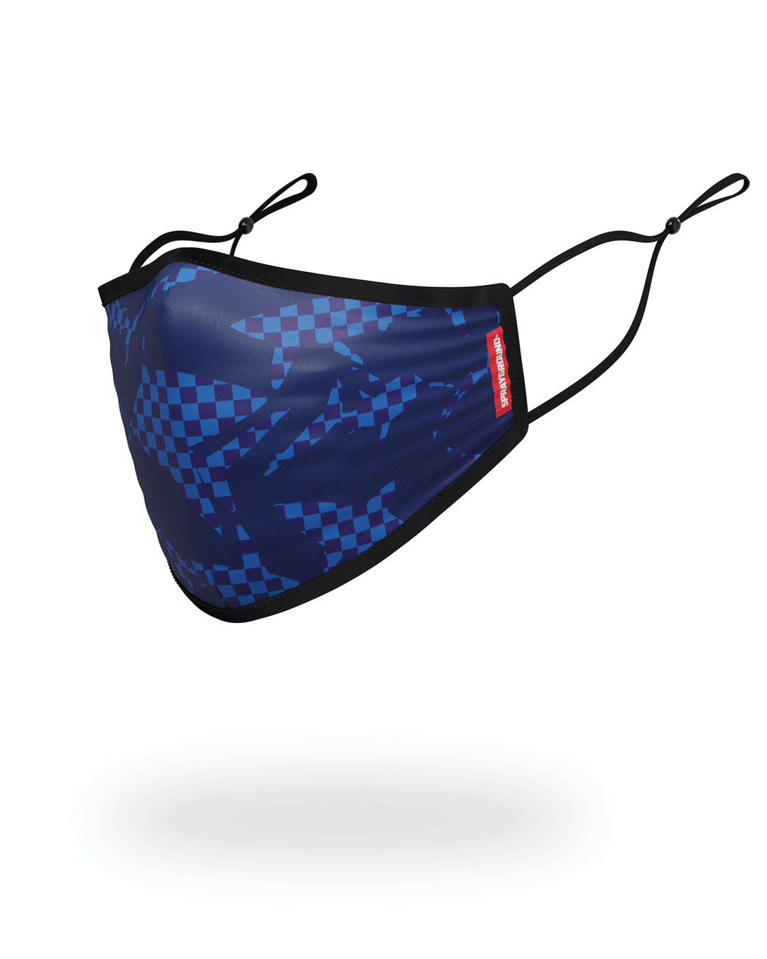 Shark Check (Blue) Face Mask - Image 3