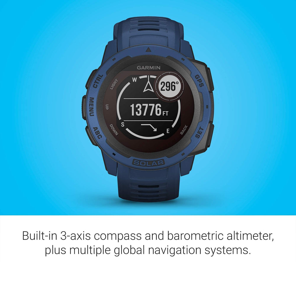 Garmin - Instinct Solar Rugged GPS Smartwatch 45mm - Tidal Blue - 010-02293-11 - Image 7
