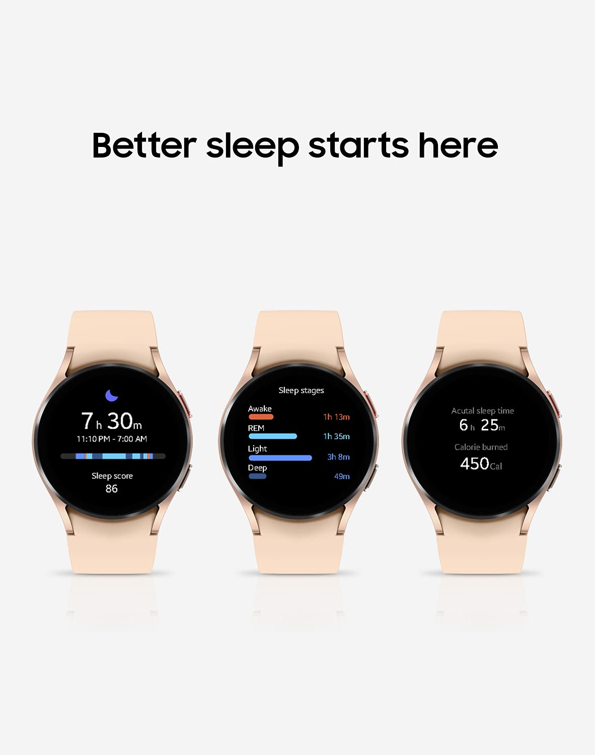 Samsung Galaxy Watch 4 Smartwatch 40mm GPS Pink Gold - SM-R860NZDCXAA - Image 3