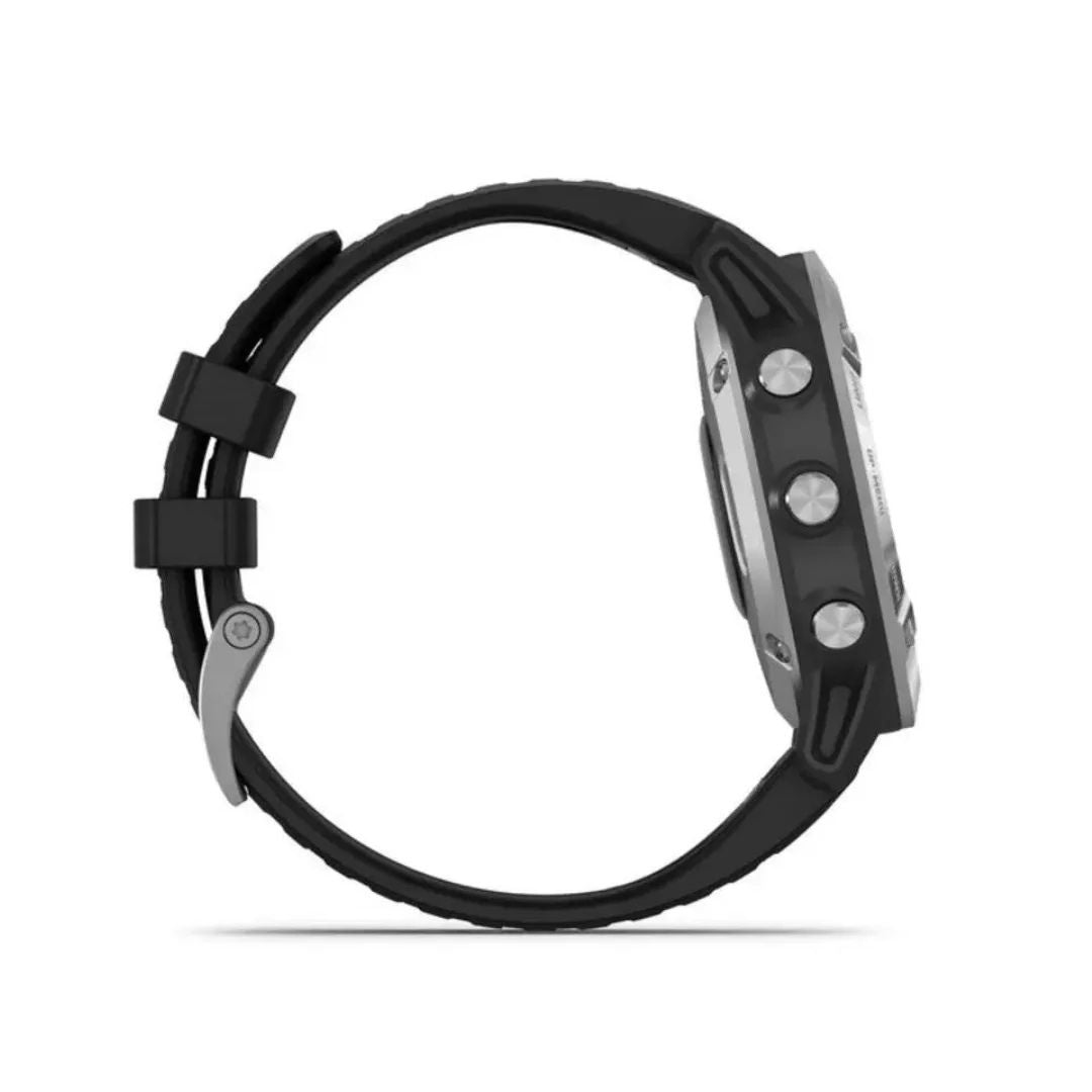 Garmin fenix 6 GPS Smartwatch 47mm Fiber-Reinforced Polymer - Silver with Black Band - 010-02158-00 - Image 3