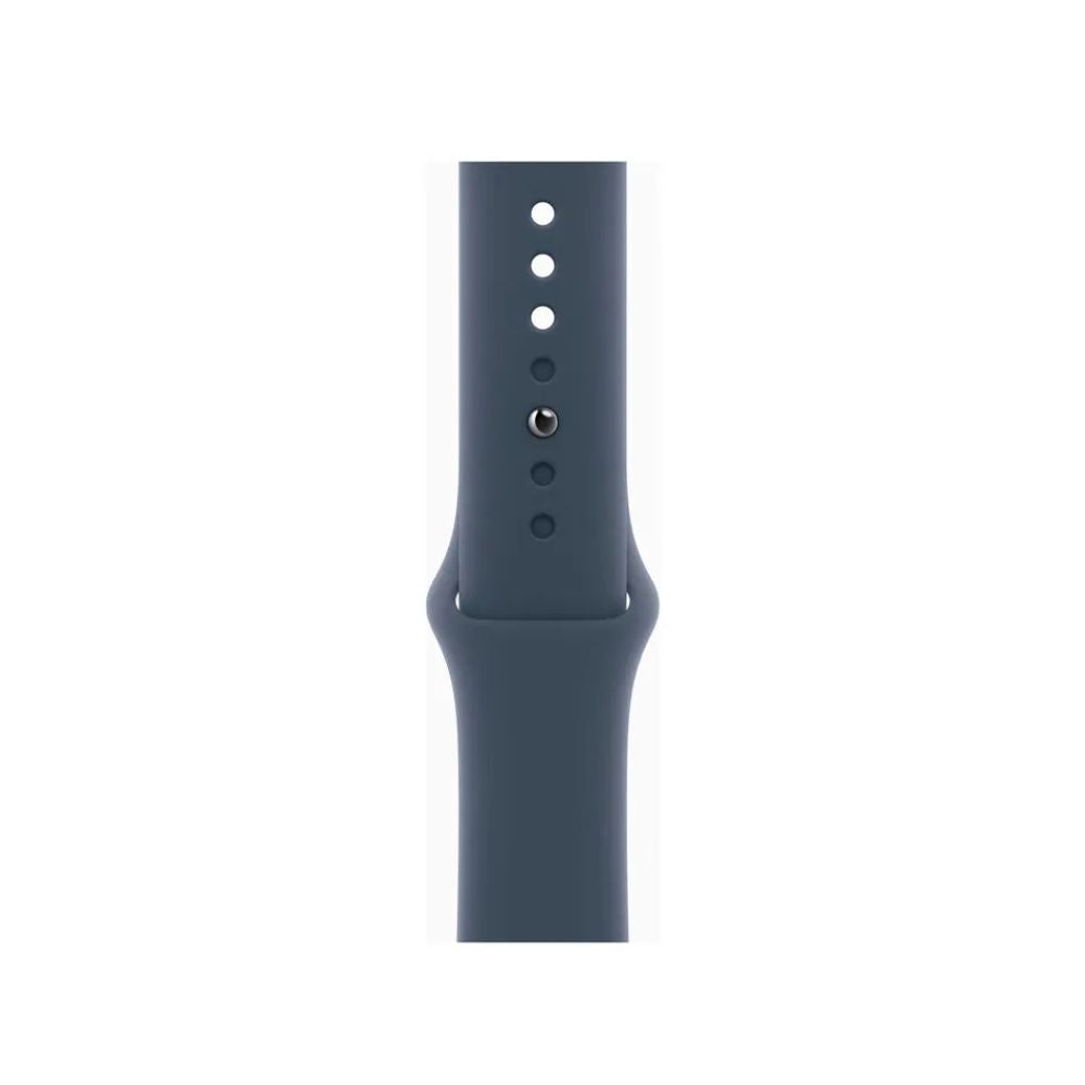 Apple Watch Series 9 GPS + Cellular 45mm Silver Stainless Steel Case, Storm Blue Sport Band - MRMN3LL/A - Image 3