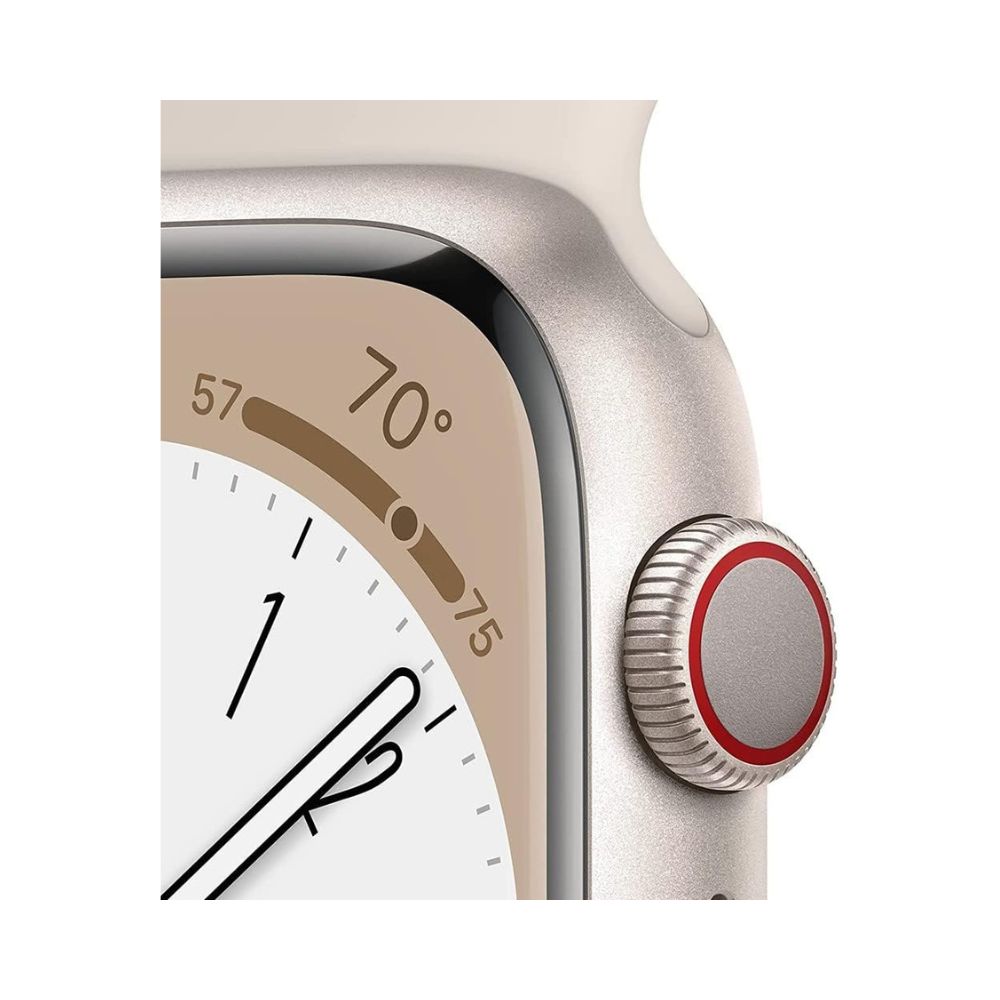 Apple Watch Series 8 GPS + Cell 45mm Starlight Aluminum Case and Starlight Band - MNVP3LL/A - Image 3