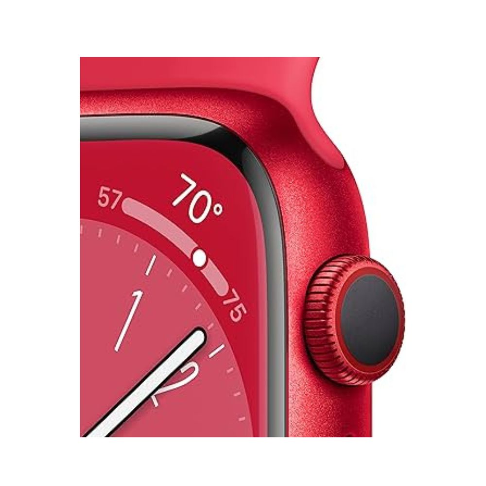 Apple Watch Series 8 GPS+Cell 45mm Alum Case Red Sport Band - S/M - MNVR3LL/A - Image 3