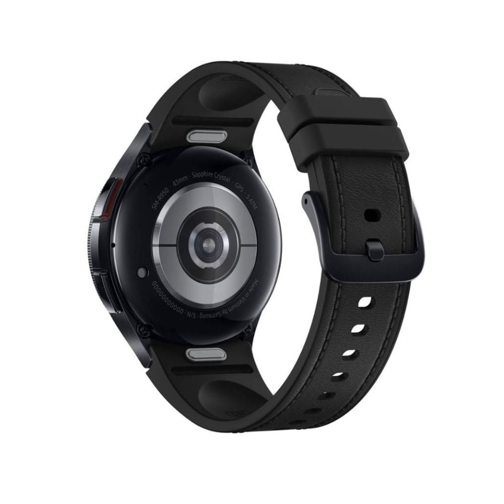 Samsung Galaxy Watch 6 Classic 43mm LTE - Black Stainless Steel with Black Leather Band - SM-R955UZKAXAA - Image 3