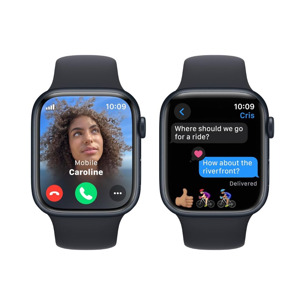 Apple Watch Series 9 (GPS) 45mm Midnight Case with Midnight Sport Band - M/L - MR9A3LL/A - Image 3