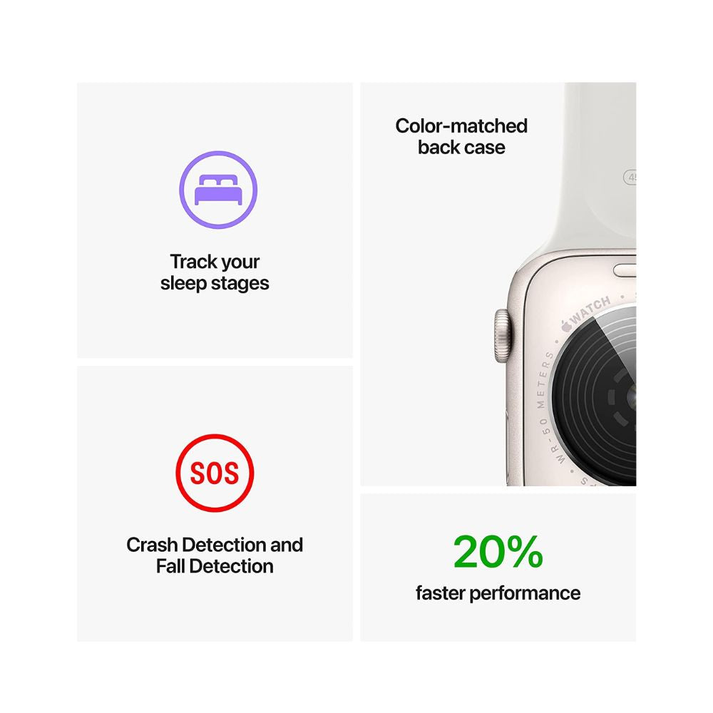 Apple Watch SE (2nd Gen) (GPS + Cellular, 44mm) - Midnight Aluminum Case with Midnight Sport Band, M/L - MNU03LL/A - Image 3