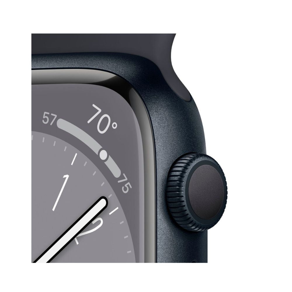 Apple Watch Series 8 (GPS) 45mm Aluminum Case - M/L Midnight Sport Band - MNUL3LL/A - Image 3