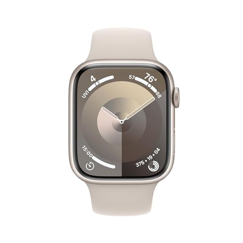 Apple Watch Series 9 (GPS + Cellular) 45mm Starlight Al w/ Starlight Sport Band - S/M - MRM83LL/A - Image 2