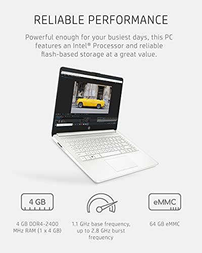HP - 14"" Laptop - Intel Celeron - 4GB Memory - 64GB eMMC - 14-DQ0004DX - Image 3