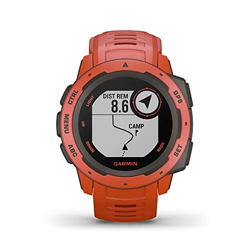Garmin - Instinct 45mm Standard Edition Smartwatch Fiber-Reinforced Polymer - Flame Red - 010-02064-02 - Image 5