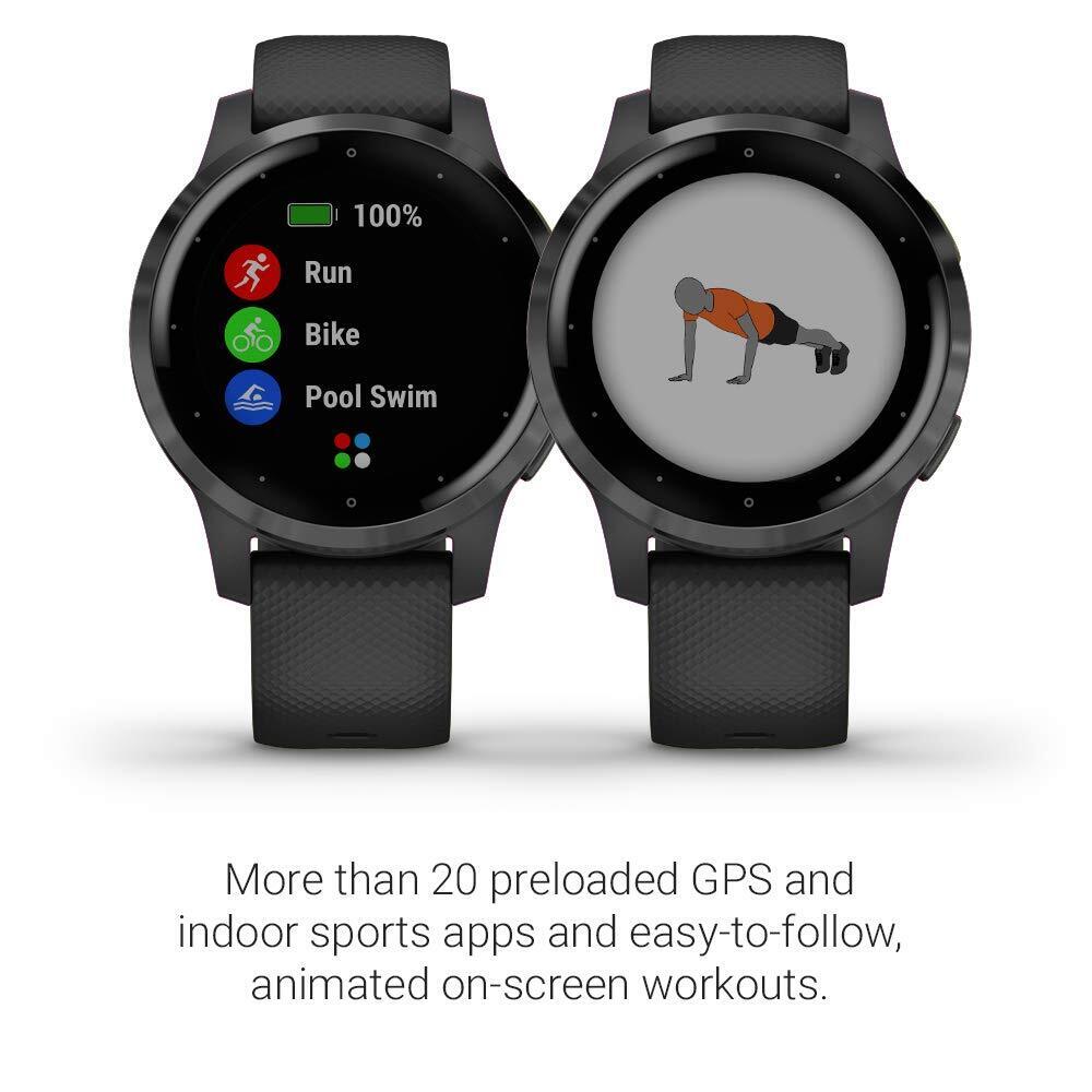Garmin - vivoactive 4S Smartwatch 40mm Fiber-Reinforced Polymer - Slate - 010-02172-11 - Image 6