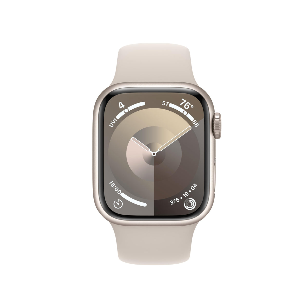 Apple Watch Series 9 (GPS + Cellular) 41mm Aluminum Case with Starlight Sport Band - M/L - Starlight - MRHP3LL/A - Image 2