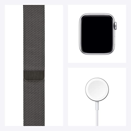 Apple Watch Series 6 (GPS + Cellular, 40mm) - Graphite Stainless Steel Case with Graphite Milanese Loop - MG2U3LL/A - Image 3