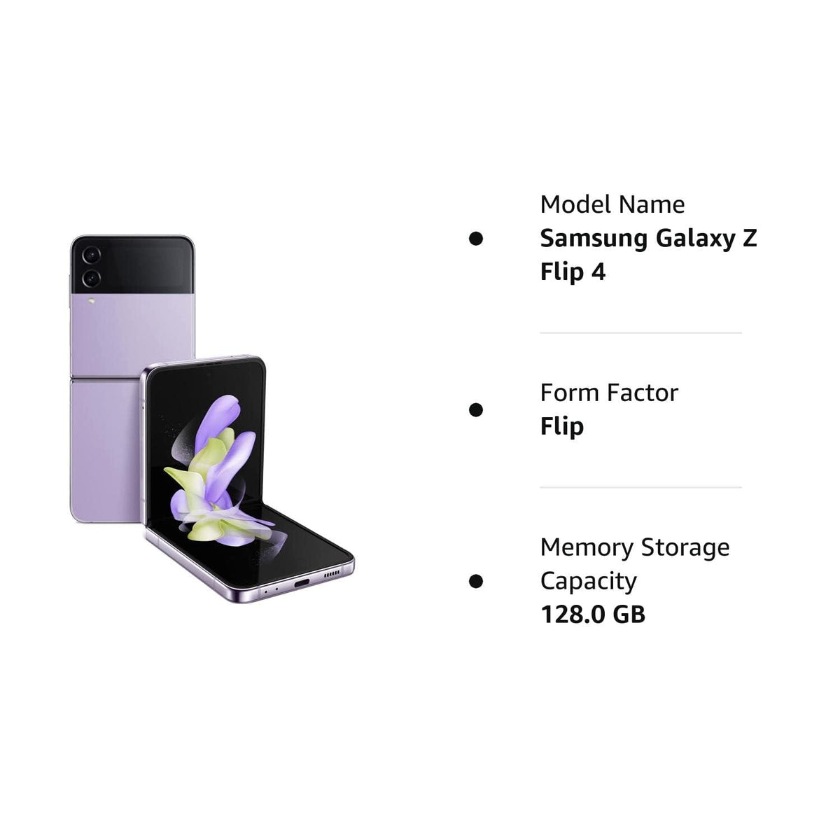 AT&T Samsung Galaxy Z Flip4 128GB - Bora Purple - SM-F721ULVAATT - Image 5