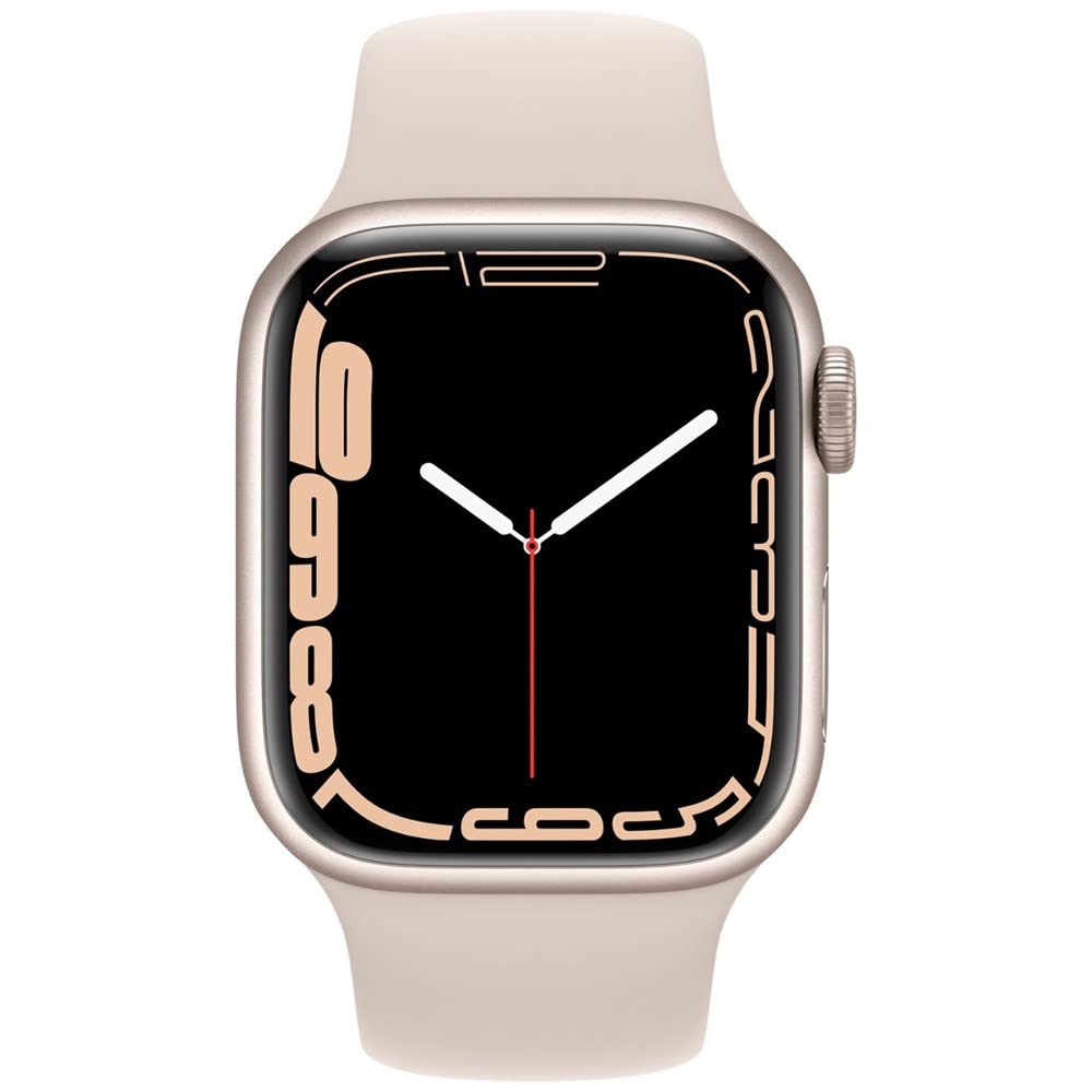 Apple Watch Series 7 (GPS + Cellular, 41mm) Starlight Aluminum Case with Starlight Sport Band - MKH83LL/A - Image 2