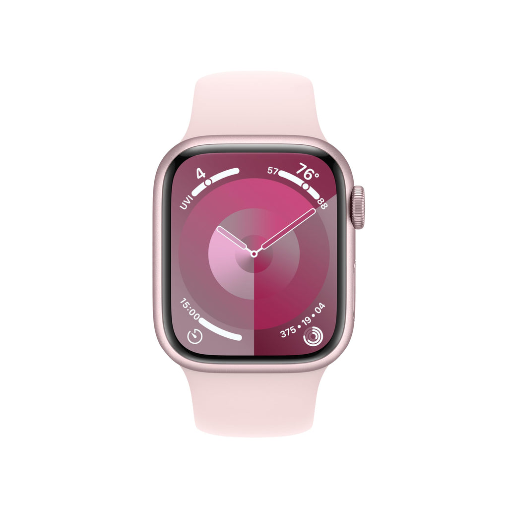 Apple Watch Series 9 (GPS + Cellular) 41mm Aluminum Case with Light Pink Sport Band - M/L - Pink - MRJ03LL/A - Image 2