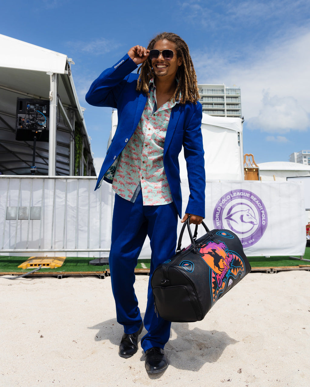 Miami Beach Polo Collab Duffle (Black) - Image 4