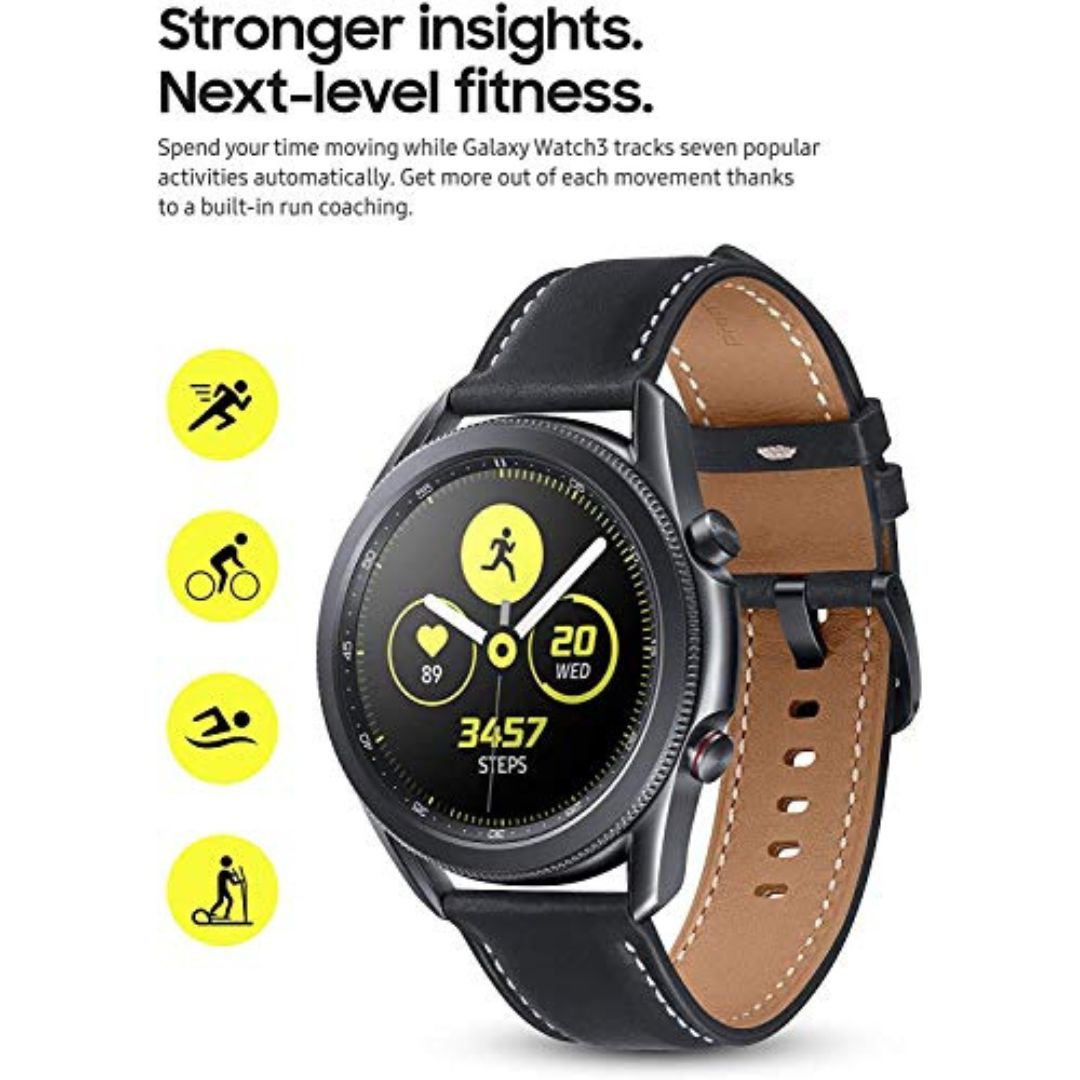 Samsung Galaxy Watch 3 (45mm, GPS, Bluetooth) Smart Watch with Advanced Health - Mystic Black - SM-R845UZKAXAR - Image 5